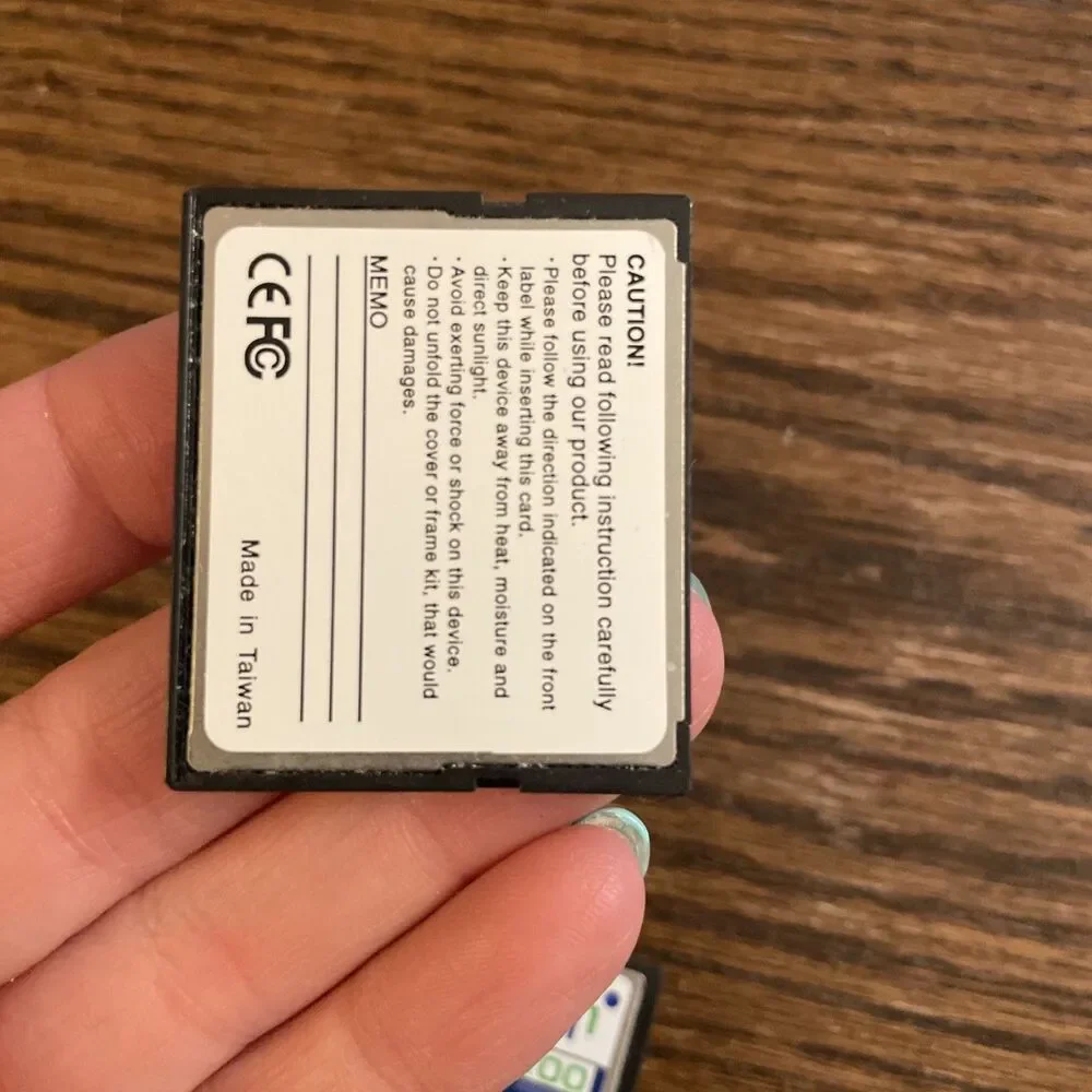PQI 1GB Hi Speed 100 CF Compact Flash Camera Memory Card Set 2 Card Safe
